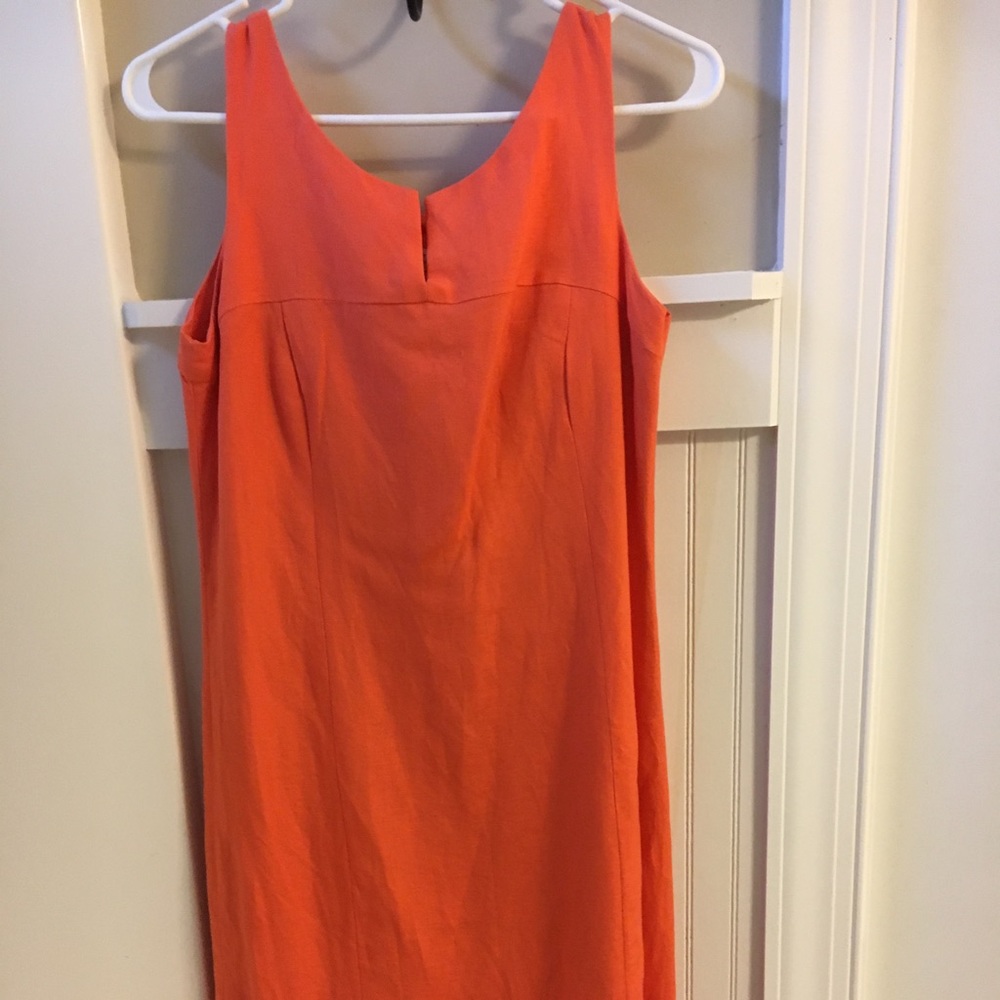 Orange sleeveless dress